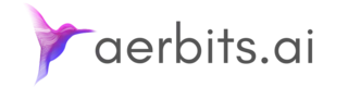 Aerbits logo: a purple hummingbird.